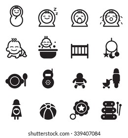  Baby icon set