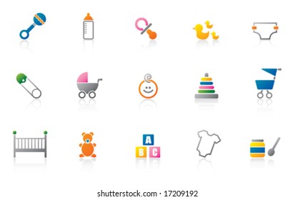 Baby Icon Set - Color version