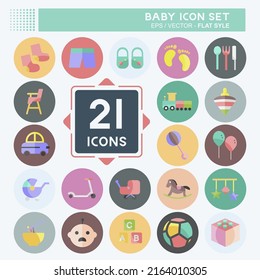 Baby Icon Set. suitable for Education symbol. flat style. simple design editable. design template vector. simple symbol illustration