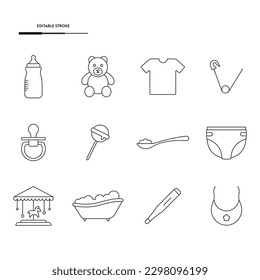 Baby Icon Set Vector Design.