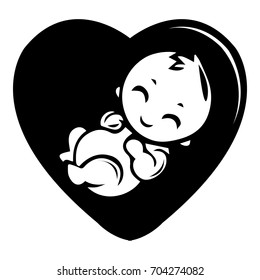 Icono del bebé. Icono de vector de bebé para web