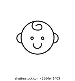 Baby icon Simple thin line flat symbol