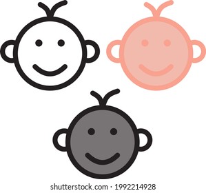 baby icon symbol vector, flat design