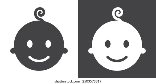 Baby icon Thin line illustration set