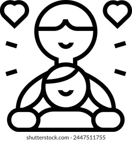 baby icon. Thin linear style design isolated on white background