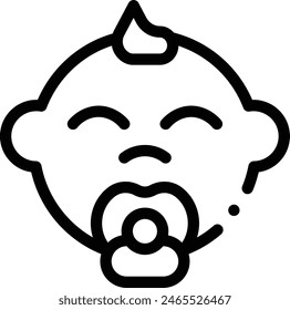 baby icon. Thin Linear Style Design Isolated On White Background