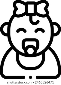 baby icon. Thin Linear Style Design Isolated On White Background