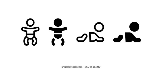 Icono de bebé. Diseño de icono de Vector.
