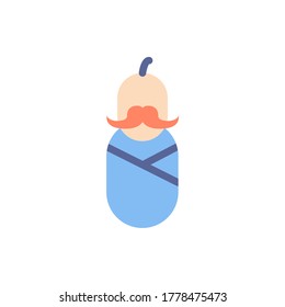 ilustración de vector de icono de bebé estilo plano. conjunto de iconos del día del padre.