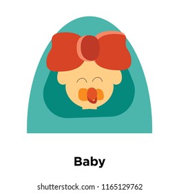 Baby icon vector isolated on white background, Baby transparent sign , family symbols