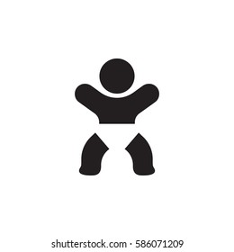 Baby icon Vector on the white background