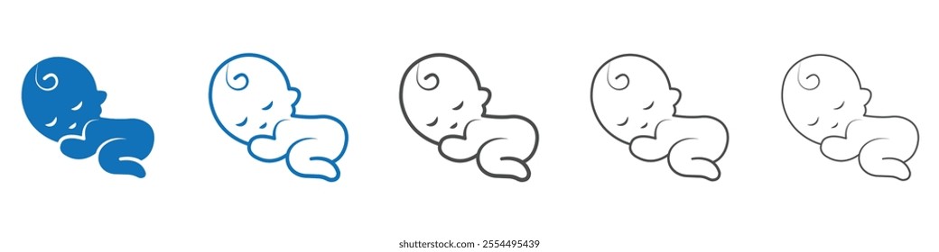 Baby icon vector set collection for web