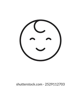 Baby icon Vector set outline