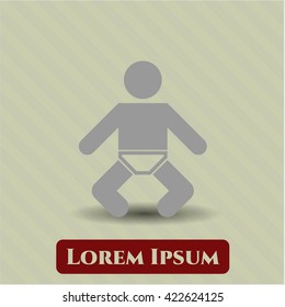 baby icon vector symbol flat eps jpg app web concept website