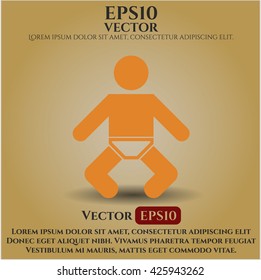símbolo del vector del icono del bebé eps plana jpg sitio web de la aplicación