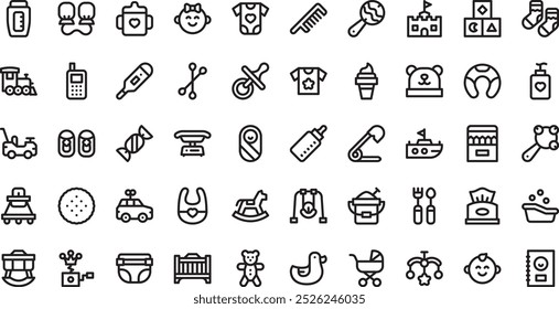 Baby icons High-Quality Vector Icons Collection with Editable Stroke. Ideal for Professional and Creative Projects.