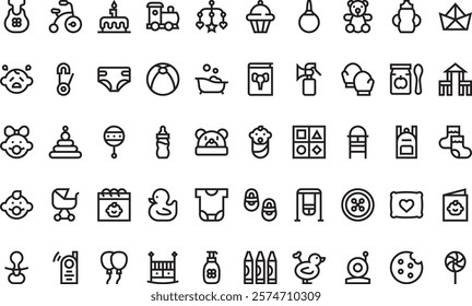 Baby icons High-Quality Vector Icons Collection with Editable Stroke. Ideal for Professional and Creative Projects