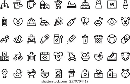 Baby icons High-Quality Vector Icons Collection with Editable Stroke. Ideal for Professional and Creative Projects