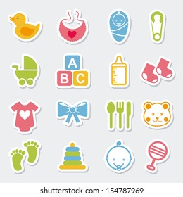 baby icons over blue background vector illustration