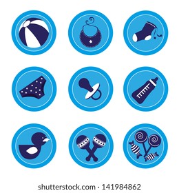 baby icons over white background vector illustration