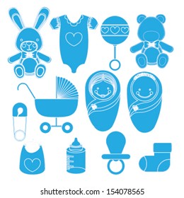 baby icons over white background vector illustration