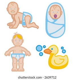 Baby icons series. Check my portfolio for much more of this series as well as thousands of similar and other great vector items.