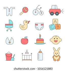 Baby icons set.