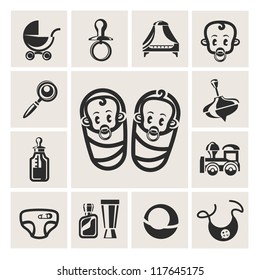 Baby icons set