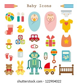 Baby icons set