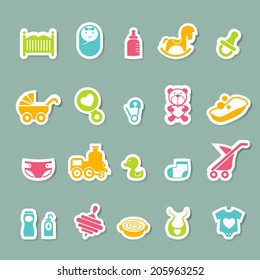 baby icons set