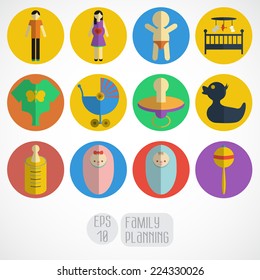 Baby icons set. 