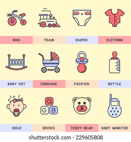 Baby icons set.