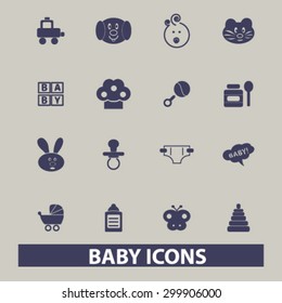 conjunto de iconos de bebé