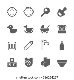 baby icons set