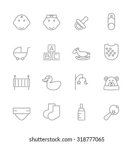 baby icons set