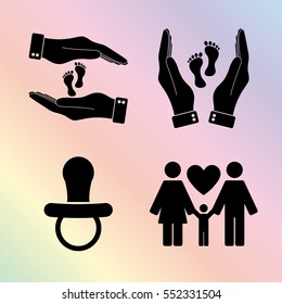 Baby icons;  set