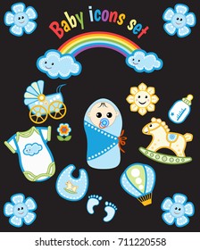 Baby icons set 