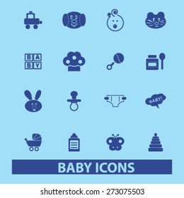 baby icons set, veoctr