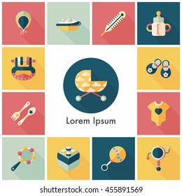 Baby icons set,eps10