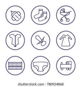Baby icons signs symbols. Vector illustration