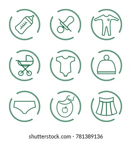 Baby icons signs symbols. Vector illustration
