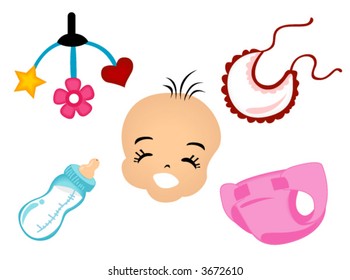 Baby Icons - Vector