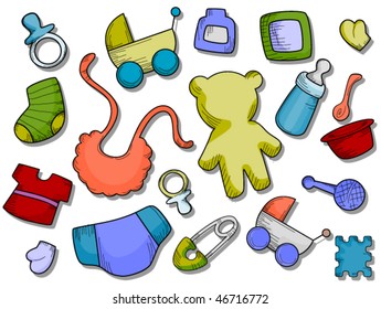 Baby Icons - Vector