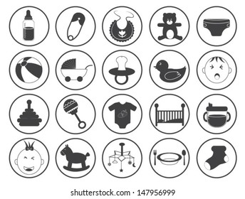 Baby Icons Vector Collection