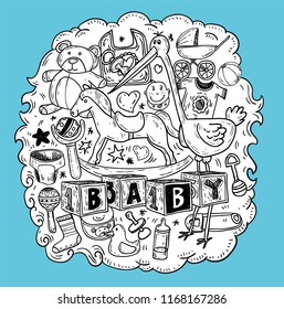 baby icons, vector illustration.