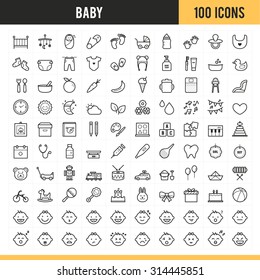 Baby Icons. Vector Illustration.