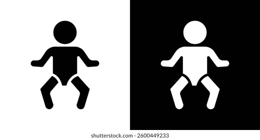 Baby icons vectors set in solid style.
