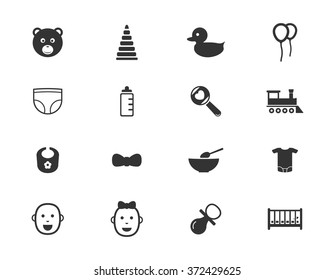 Baby icons for web and user interfaces