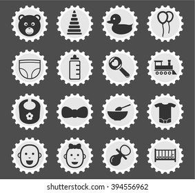 Baby icons for web and user interfaces