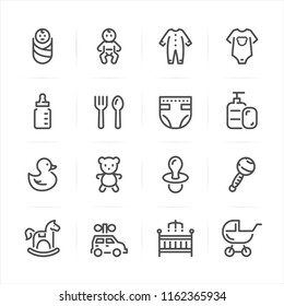 Baby icons with White Background 